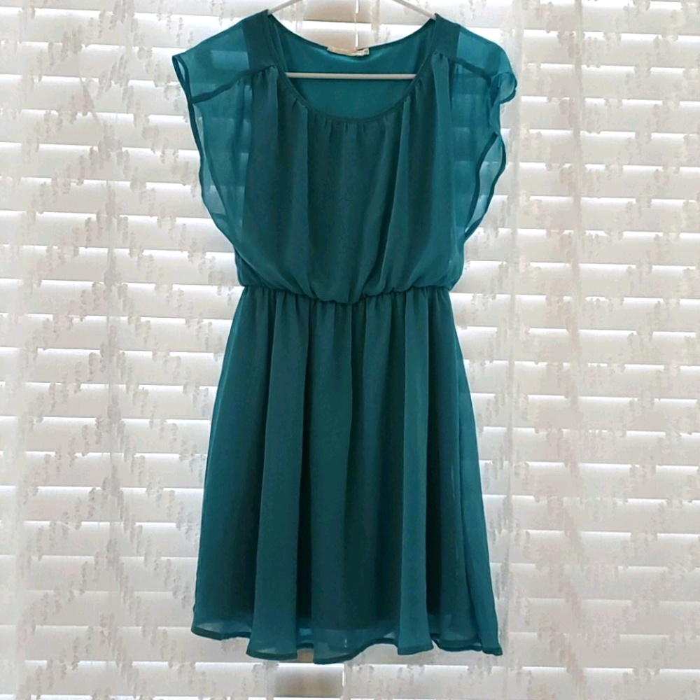 Lush Teal Lightweight Dress